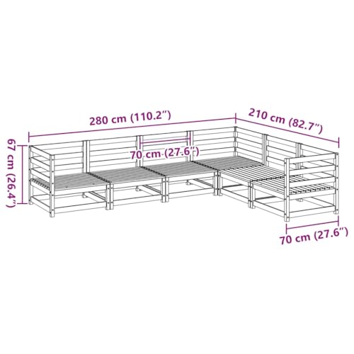 Canapés de jardin modulaires en pin massif pour aménager facilement les petits balcons - 4