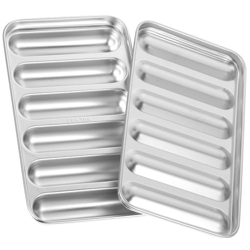 Hemobllo Molde para Hot Dogs de Acero Inoxidable 304 Molde de Cocina para Salchichas Utensilio para Hacer Perritos Calientes Infantiles Fácil de Desmoldar Apto para Uso Color Aleatorio