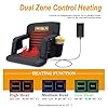 MZQLN Double Heated Stadium Bleacher Seat, 21 Inche Folding Bleacher Cushion with 10000mAh Portable Power, 3 Levels of Heat, 6 Reclining Positions for Indoor Stadiums, Baseball Stadiums