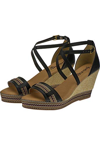 Sandalia Lumiss Anabela M5 (34, Preto)