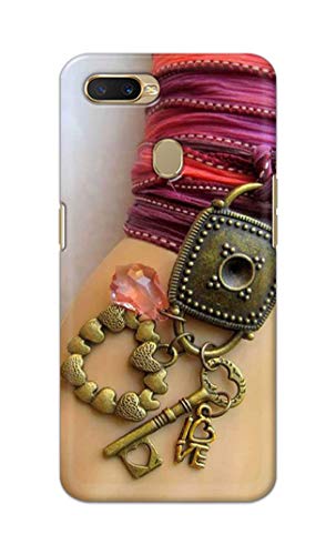 Image of Girl Hand with Keychain Hard Back Case Cover for Oppo A7 / Oppo A5s / Oppo A12 / Oppo A11k / Oppo A12s / CPH1909 Back Cover -(J5) VNS2228