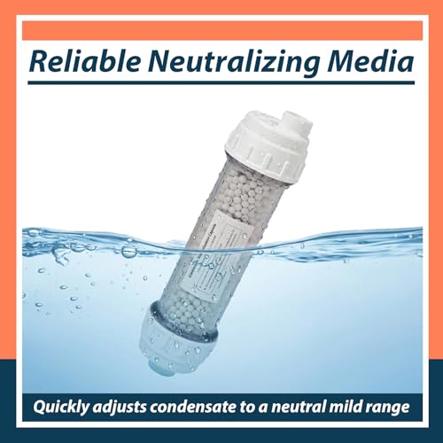 Lisnhlin 804000074 Condensate Neutralizer Kit Compatible with Rinnai Tankless Water Heater Efficient Boilers, Acidic Condensate Neutralizer Avoids Pipe Damage