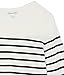Amazon Essentials Women's Long-Sleeve Lightweight Crewneck Sweater (Available in Plus Size), Black White Placed Stripe, Small