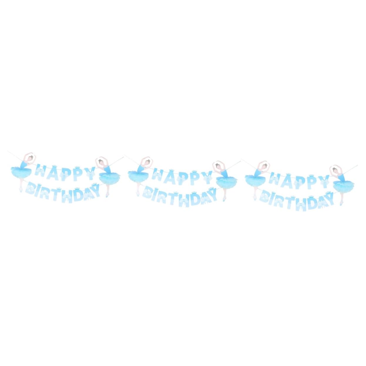 Guirlande de ballons anniversaire filles Vaguelly avec nœud et couronne, lot de 3