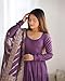 Heni Fashion Indian Style Pure Soft Ramansilk Chanderi Churidar Sleeve Anarkali Gown Set with Dupatta