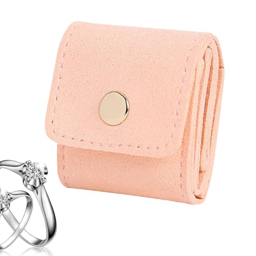 Dgayaeic Estuche de Joyas para Viaje - Porta Anillos De Viaje - Con Hebilla Divisorio Pequeño Plegable Moderno Organizador Para Pendientes Collares Pulseras Negocio Hotel Playa Vacaciones