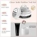 MIZHSE Clear Solid Builder Gel For Nails, 30g Non-Sticky Nail Extension Hard Builder Gel, Nail Strengthen 3D Sculpting Nail Art for Carving Modeling Soak Off Manicure Home