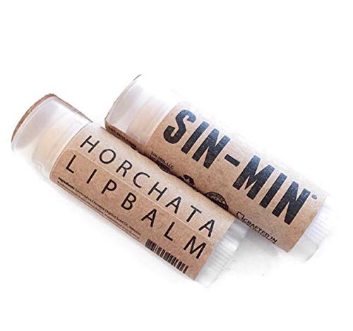 SIN-MIN Horchata (Sweet Cinnamon) Lip Balm. Small Batch Crafted in CA with All Natural Ingredients To Moisturize And Plump Chapped Lips: Jojoba Oil + Shea Butter + Vitamin E + Cocoa Butter + Cinnamon!