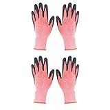 perfk Gartenhandschuhe Damen Dornenfest Rosenhandschuhe Arbeitshandschuhe 2 Paar