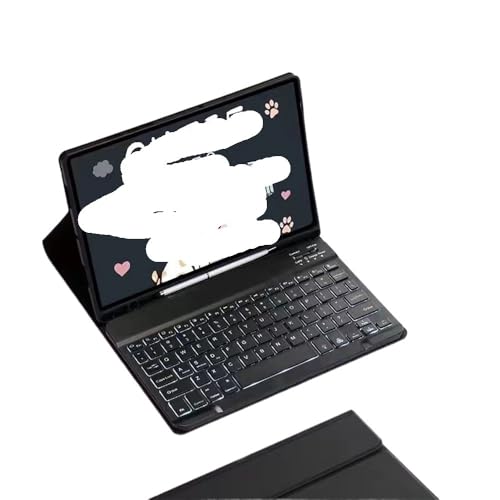Teclado retroiluminado Samsung Galaxy Tab S11 con funda negra flip cover y ratón