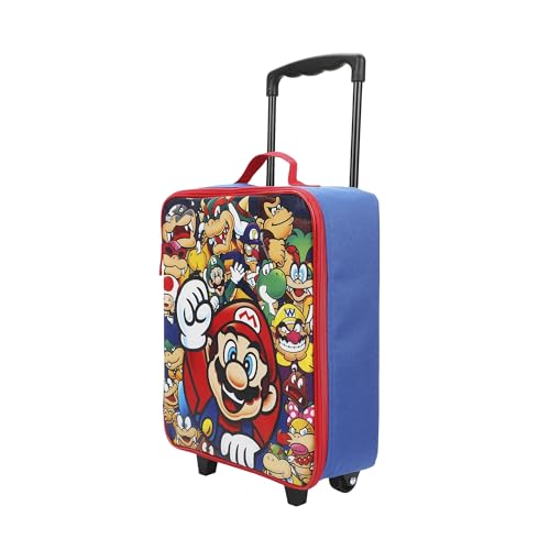 Bioworld Super Mario Bros Character Group Shot 14" Youth Blue Pilot Case3