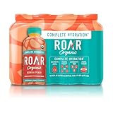ROAR Complete Hydration Organic - Electrolyte Drinks Loaded with Vitamins C, B5, B12 - Non-GMO, Gluten-Free - Georgia Peach - 12 pc