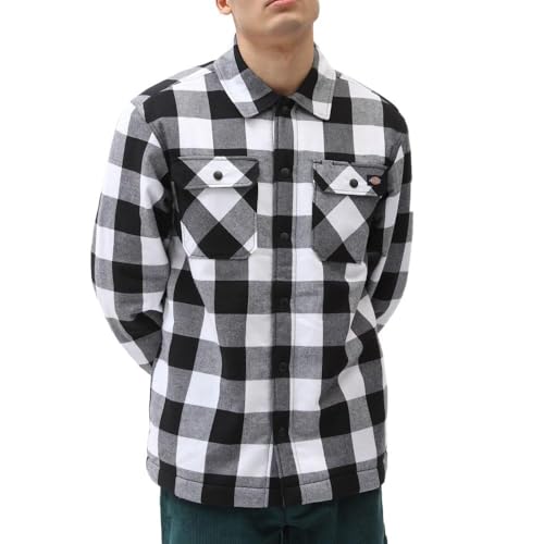 Dickies Sacramento mit Sherpa-Futter Lined Hemd Jacke (Schwarz-weiß, XL)