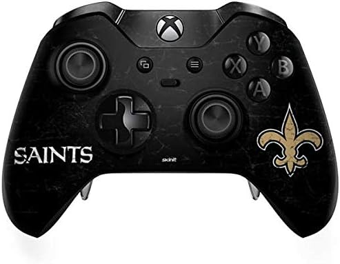 Skinit Decal Gaming Skin Compatible with Xbox One Elite Controller - Officially Licensed NFL New Orleans Saints Distressed Design