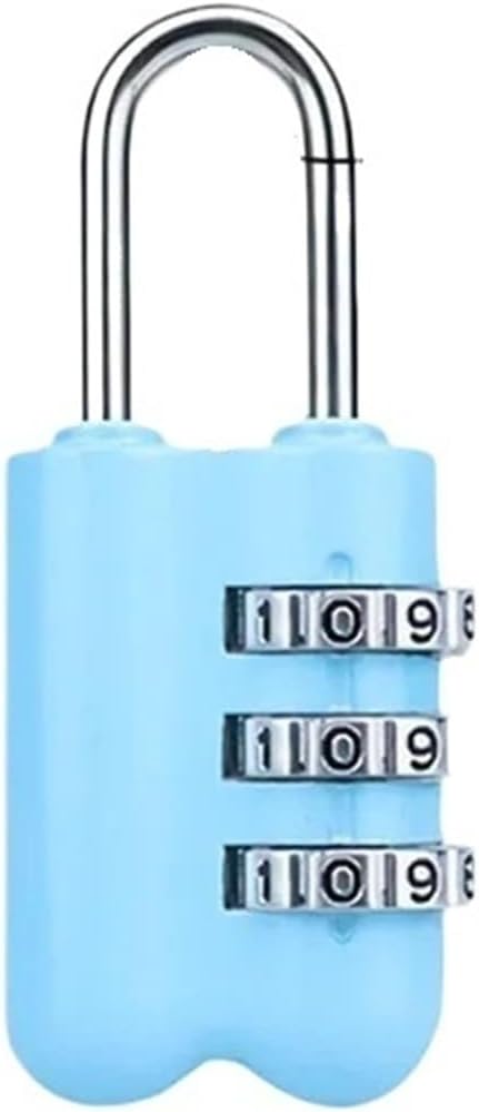 Aluminum Alloy Mini 3 Digits Number Password Code Lock Combination Padlock Pad Lock Resettable for 1Pcs(Red)