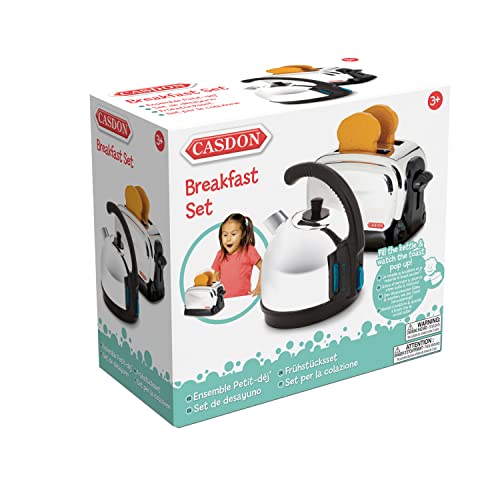 image for Casdon Breakfast Set | Realistic Toy Kettle And Toaster Set For Childr