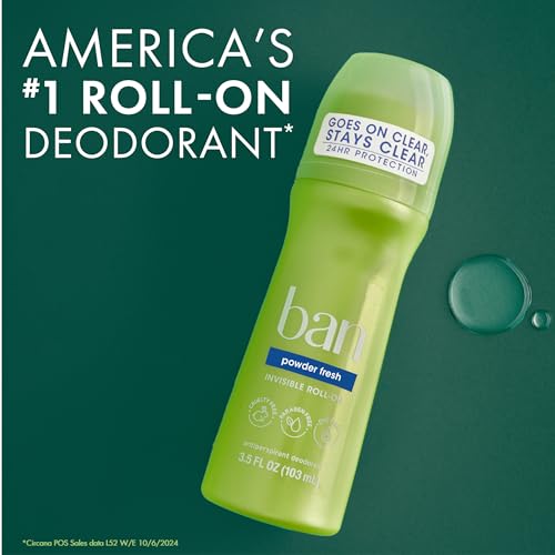 Ban Roll-On Powder Fresh Twin Pack, 7 Ounce by Ban