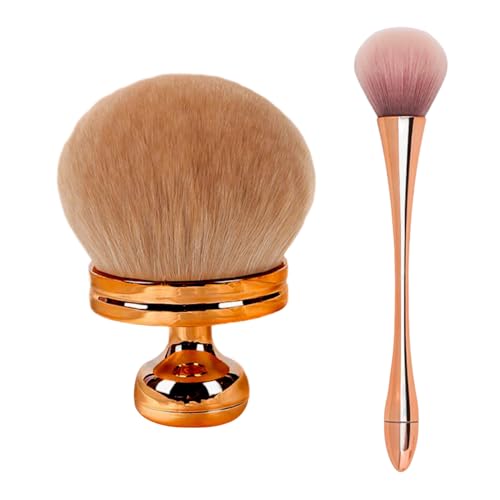 2 Pezzi Di Spazzola Per Marca Morbida, Strumenti Per Fare -Up, Applicatore Cosmetico, Adatti Per Fard, Base Liquida, Polvere Sciolta.