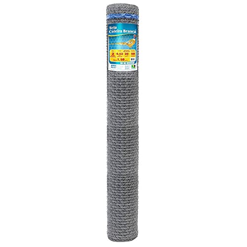 Tela metálica para galinheiro fio 18 BWG x 1,5 m rolo com 50 metros - Morlan