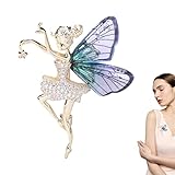 broche fee ❃【Design personnalisé danseuse】Broche exquise en trois dimensions et unique avec une fille dansante, belle couleur assortie pour répondre à vos différents besoins, légère et petite, facile à ranger et à transporter.