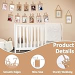 simarro 1st Birthday Party Photo Banner, Newborn to 12 Months Photo Garland Display For Baby Boy Girl Party Decoration Supplies Monthly Milestones First Birthday Picture Banner - Image 3