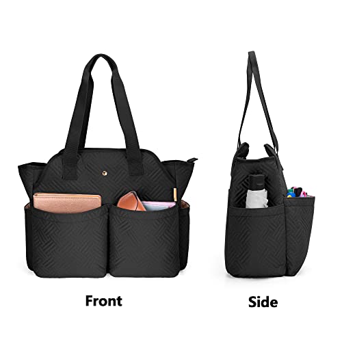 Fasrom Laptop Bag for Work Women Men Large Utility Tote Bag with Laptop Compartment Messenger Shoulder Bags for Teacher Essentials (Empty Bag Only) - Image 4