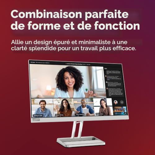 Lenovo L24i-40 | Moniteur Full HD 23,8" | 1920 x 1080 | 100 Hz | 250 nits | Temps de réponse 4 ms | HDMI | VGA | AMD FreeSync | Gris