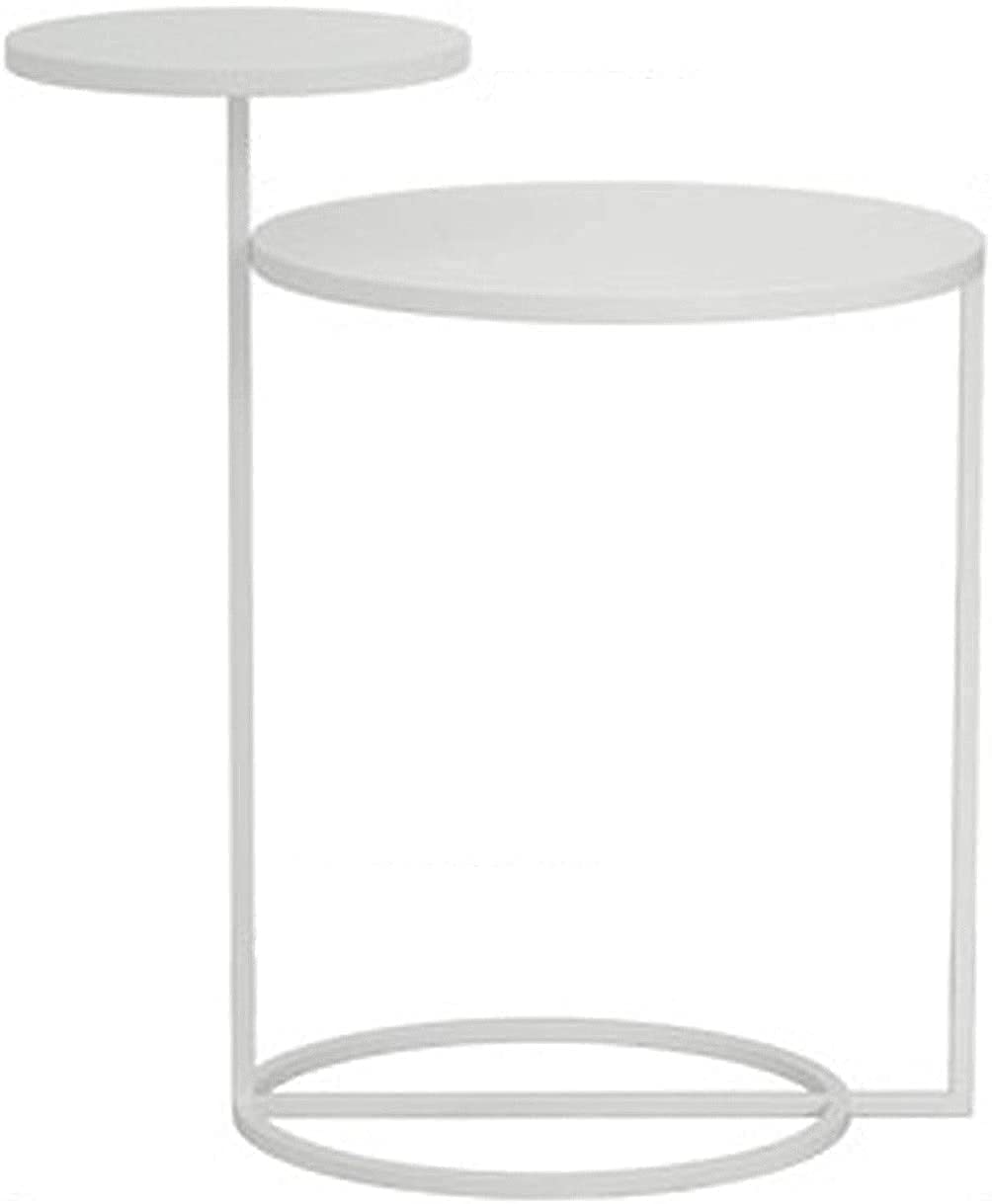 Table basse de chevet en fer au design minimaliste moderne blanc