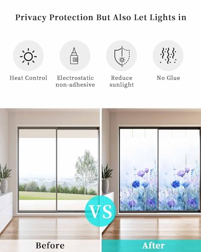 Película Decorativa para Ventanas Azul y Púrpura 23.6"x59" miniatura 4
