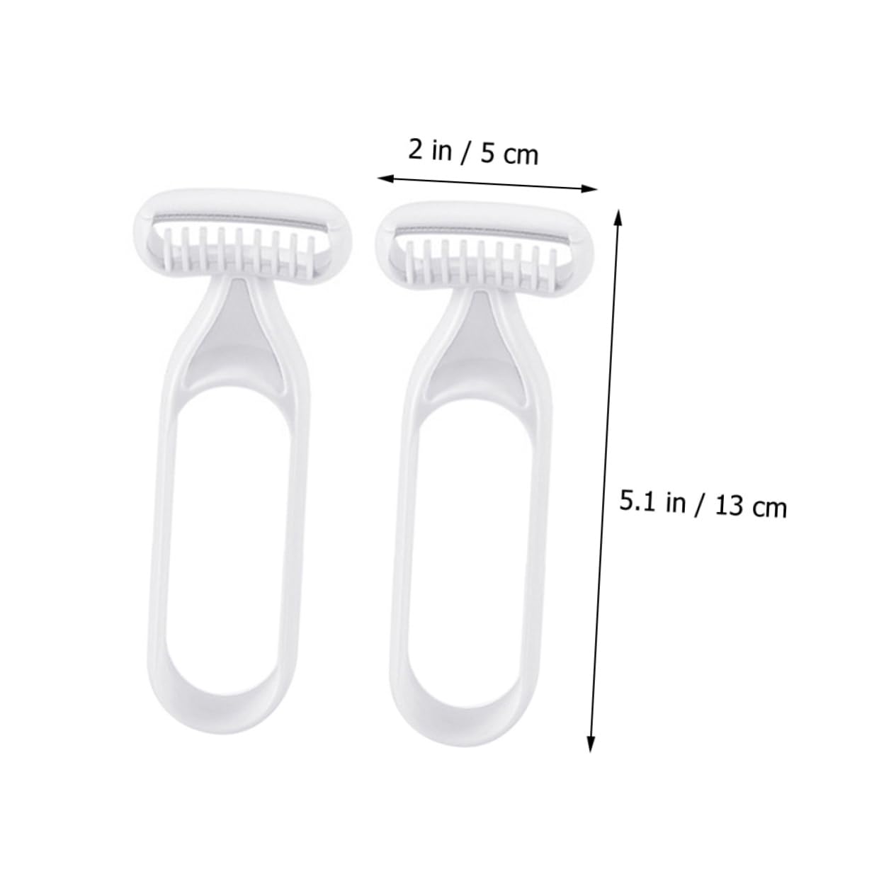 BIUDECO 2Pcs Women Body Hair Trimmers Manual Razor for Armpit Leg Bikini Line Lightweight Durable Wet Dry Shaving for Travel Sensitive Skin