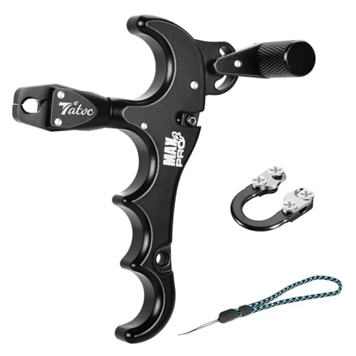 Déclencheur de pouce 4 doigts rotation 360 équipement arc composé noir