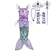 Lito Angels Costume da Principessa Sirena con Accessori per Bambina, Vestito da Festa di Compleanno, Taglia 2 Anni, Viola