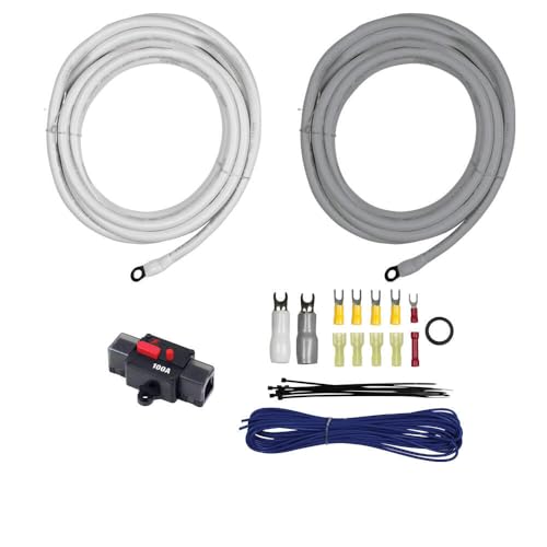T-SPEC - 20Ft 4Awg Kit W/Circuit Breaker,AMP Kits V10 Marine and Power Sports (V10-2041)