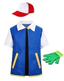 MINIBBYY Kids Unisex Costume Cosplay Jacket Gloves Hat Sets for Trainer Halloween Hoodie (110 for 4-5T,Blue-9002)