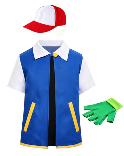 MINIBBYY Adult Costume Cosplay Jacket Gloves Hat Sets for Trainer Halloween Hoodie (XXX-Large Blue)