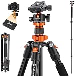 Camera Tripod, K&F Concept 68" Aluminum Tripod Monpod with 360 Degree Ball Head, 1/4" Quick Release Plate and Carrying Case Compatible with DSLR Canon Nikon Sony -Load Capacity 22lbs/10kg