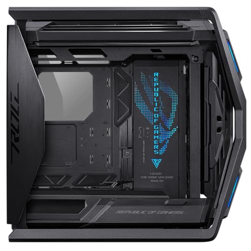 ROG Hyperion GR701 BTF Edition E-ATX, design de conectores ocultos da placa-mãe, radiador duplo de 420 mm, quatro ventiladores de 140 mm, suporte de GPU de metal, armazenamento de componentes, hub de - Imagem 7
