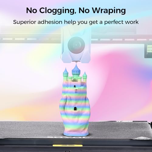 Image of Sovol 3D Printer Matte Multicolored Fast Change Rainbow PLA 1kg (2.2 lbs) Spool 3D Printing Materials, Dimensional Accuracy + /- 0.03 mm, 1.75 mm, Matte Macaron Rainbow