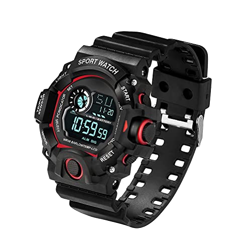 Image of Acnos Digital Sports Watch - Rugged Outdoor Multi-Function Countdown Timer & Alarm (WR30 Water-Resistant)