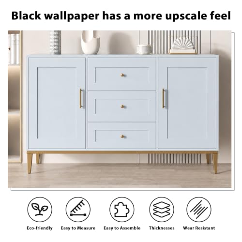 NVRZQWD Peel and Stick Wallpaper Blue Contact Paper Self-Adhesive Removable Waterproof Wallpaper Vinyl for Cabinets Countertops Bathroom Kitchen Wall Covering 17.7"x118" by NVRZQWD - Used condition - Image 7