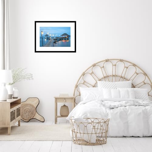 Image of JCJMY 19x25 Picture Frame with 16x22 Mat, Display Photo 16x22 with Mat or 19 x 25 Without Mat, Wall Hanging Large 19 by 25 Poster Frame with Plexiglass, Black