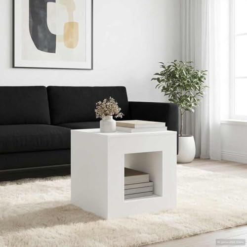 Table basse blanche en bois compacte pour ranger les salons et bureaux encombrés - 5