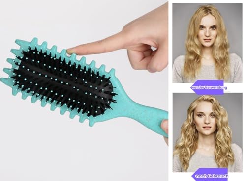 Curl Hair Brush, Lockenbürste, Curl Define Styling Brush, Curl Define Stylingbürste, Haarbürste zum Entwirren für Frauen (Grün)