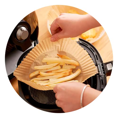 Kit Com 20 Formas De Papel Tapete Antiaderente Protetora Para Fritadeira Elétrica, Forno E Air Fryer