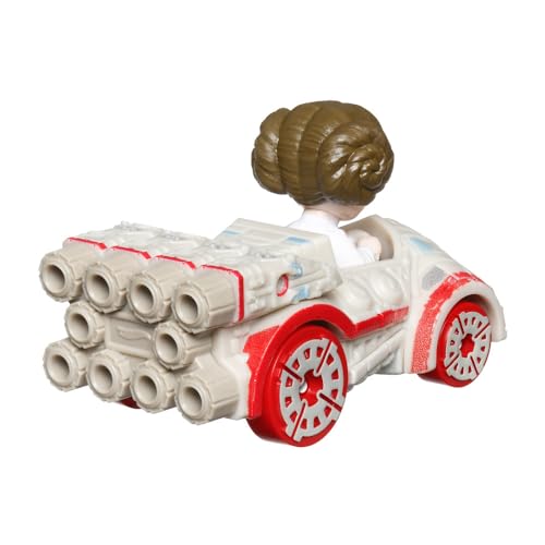 Vehículo Die-Cast Hot Wheels RacerVerse con Princesa Leia 1:64 miniatura 4