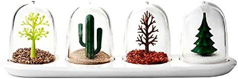 Four Seasons Plant Animal Spice Jar Set Salt & Pepper Shaker Set, Creative Kitchen Salt Pepper Condiment Seasoning Shaker Seasoning Jar Condiment Storage Container Cruet Spices Jar Storage Bottle Box