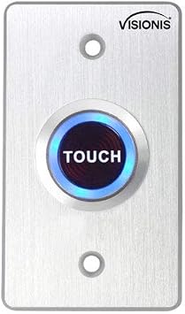 Visionis VIS-7005 Touch to Exit Button, Aluminum Alloy, LED, Indoor
