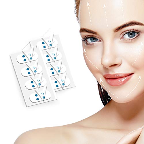 Face Lift Tape Pain-Free Transparent Face Lifting Sticker Invisible Waterproof Elasticity Wrinkle Lift Patch for Instant Face Neck Lift Reduce Double Chin Beauty Up Tool Tape(40PCS/Box)