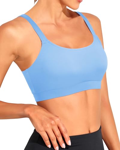 Image of Tempt Me Women Sports Bra Swim Crop Tops Only | Scoop neck, Bathing suits top, Removable cups, Adjustable straps