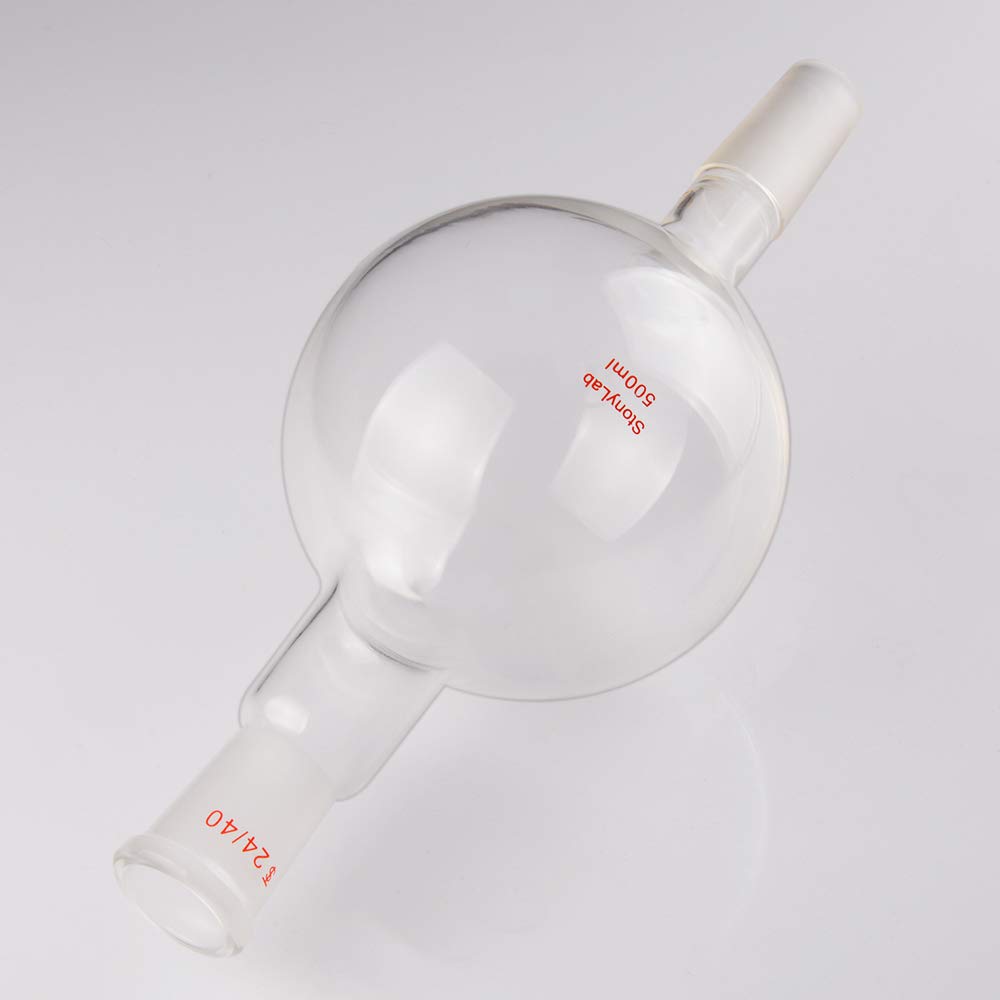 stonylab Serbatoio per Cromatografia in vetro, Chromatography Reservoir Serbatoio di Cromatografia in Vetro Borosilicato con Giunto Standard 24/40 per Laboratorio - 500 ml